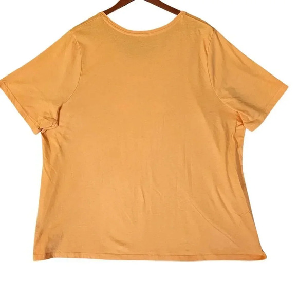 Catherines T-Shirt Men's Size 2X Orange Cotton Crew Neck Short Sleeve Pullover - Picture 2 of 7